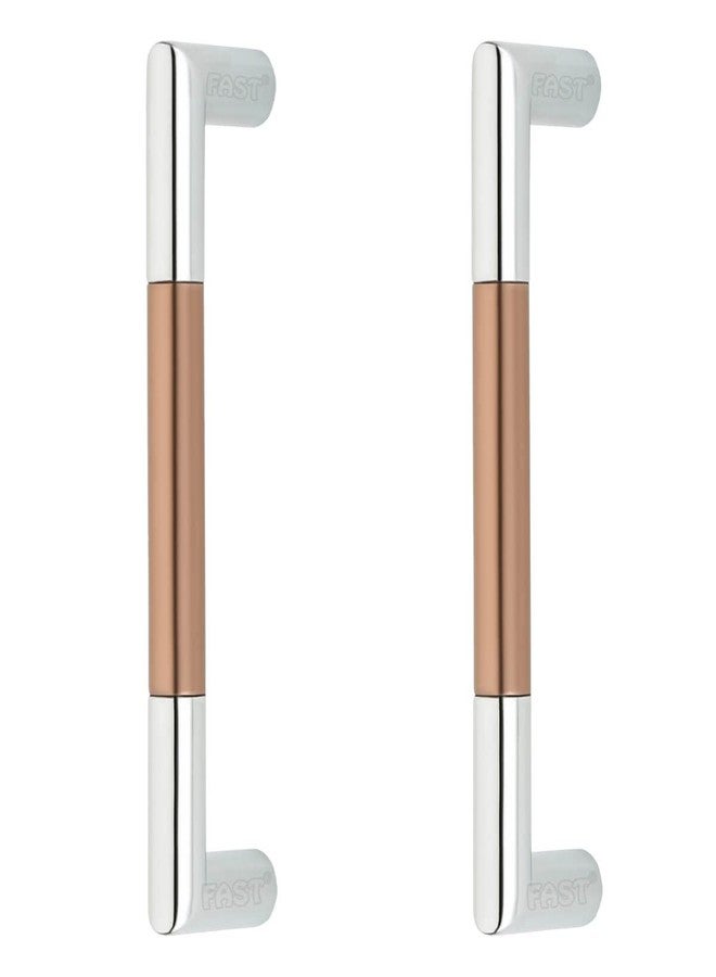 فاست مقابض سحب خزائن المطبخ المعيارية وأبواب الخزائن من FAST CP03RB، لون بني وردي مضمون ولمسة نهائية مطلية بالكروم (96 مم، قطعتان) - Image 1